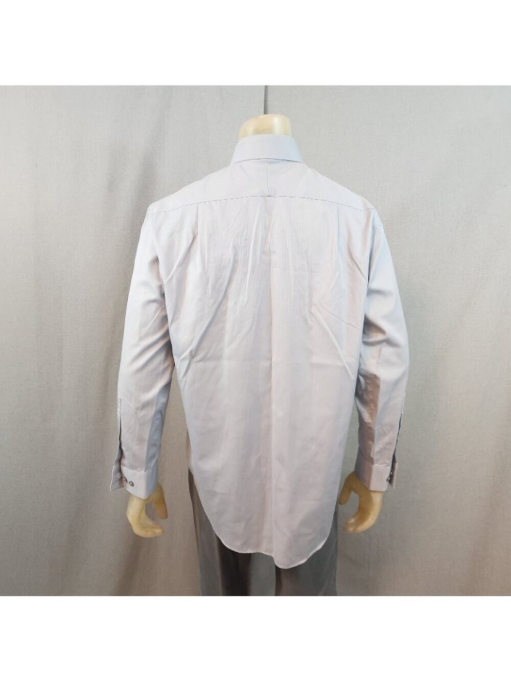 Calvin Klein Gray Long Slv Spread Collar Button Down Dress Shirt 16.5 / 32-33 - Picture 4 of 6
